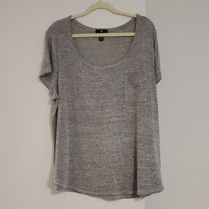 GAP Gray Relaxed Boxy Short Sleeve Tee